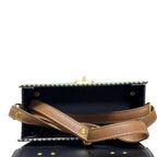 Vegan Leather Handbag – Handmade French Shoulder Bag | Black Houndstooth Purse by navichi