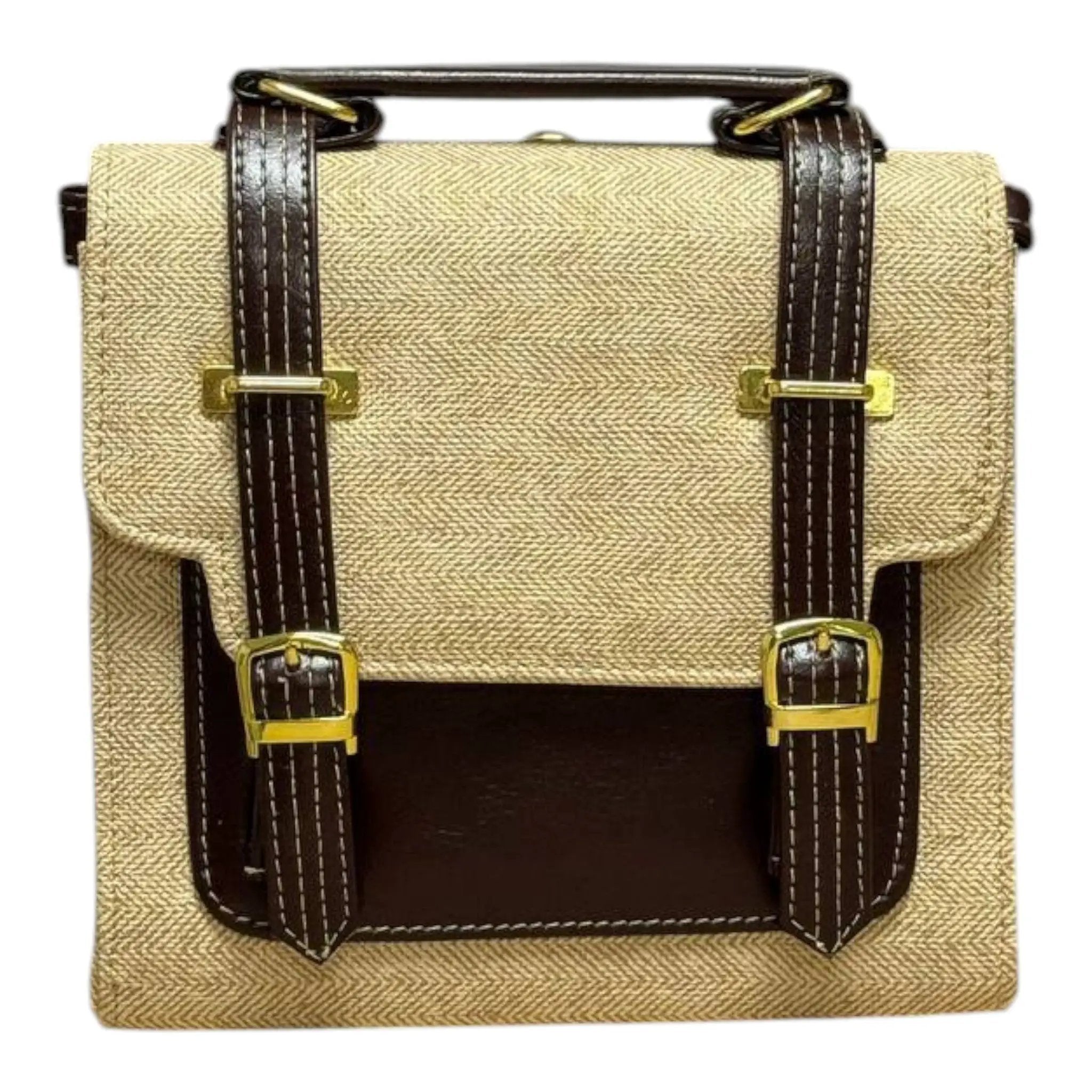 Vegan Leather Backpack – Handmade French Style Structured Mini Backpack With Adjustable Straps by navichi