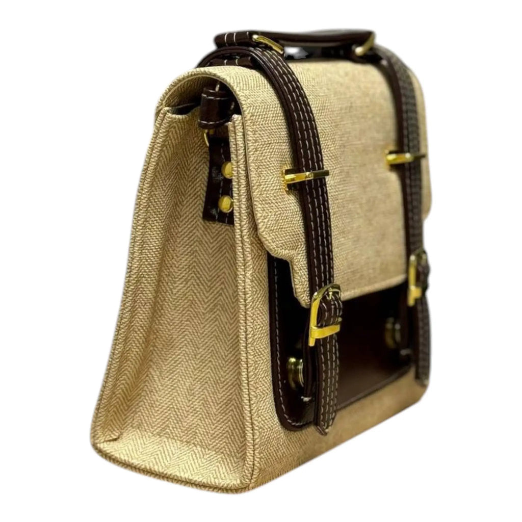Vegan Leather Backpack – Handmade French Style Structured Mini Backpack With Adjustable Straps by navichi