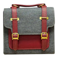 Vegan Leather Backpack – Handmade French Structured Shoulder Bag With Gold Hardware by navichi