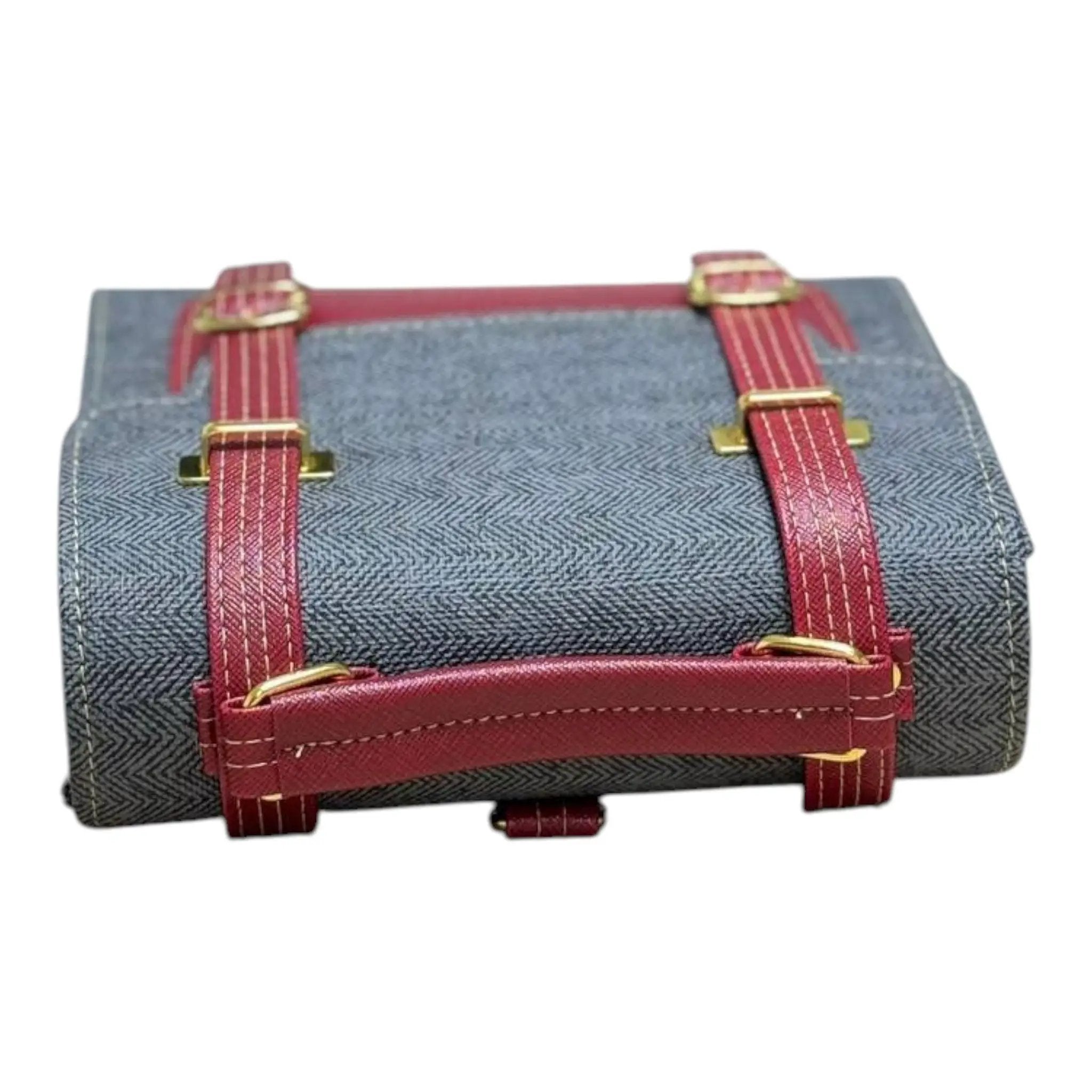 Vegan Leather Backpack – Handmade French Structured Shoulder Bag With Gold Hardware by navichi