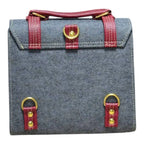Vegan Leather Backpack – Handmade French Structured Shoulder Bag With Gold Hardware by navichi