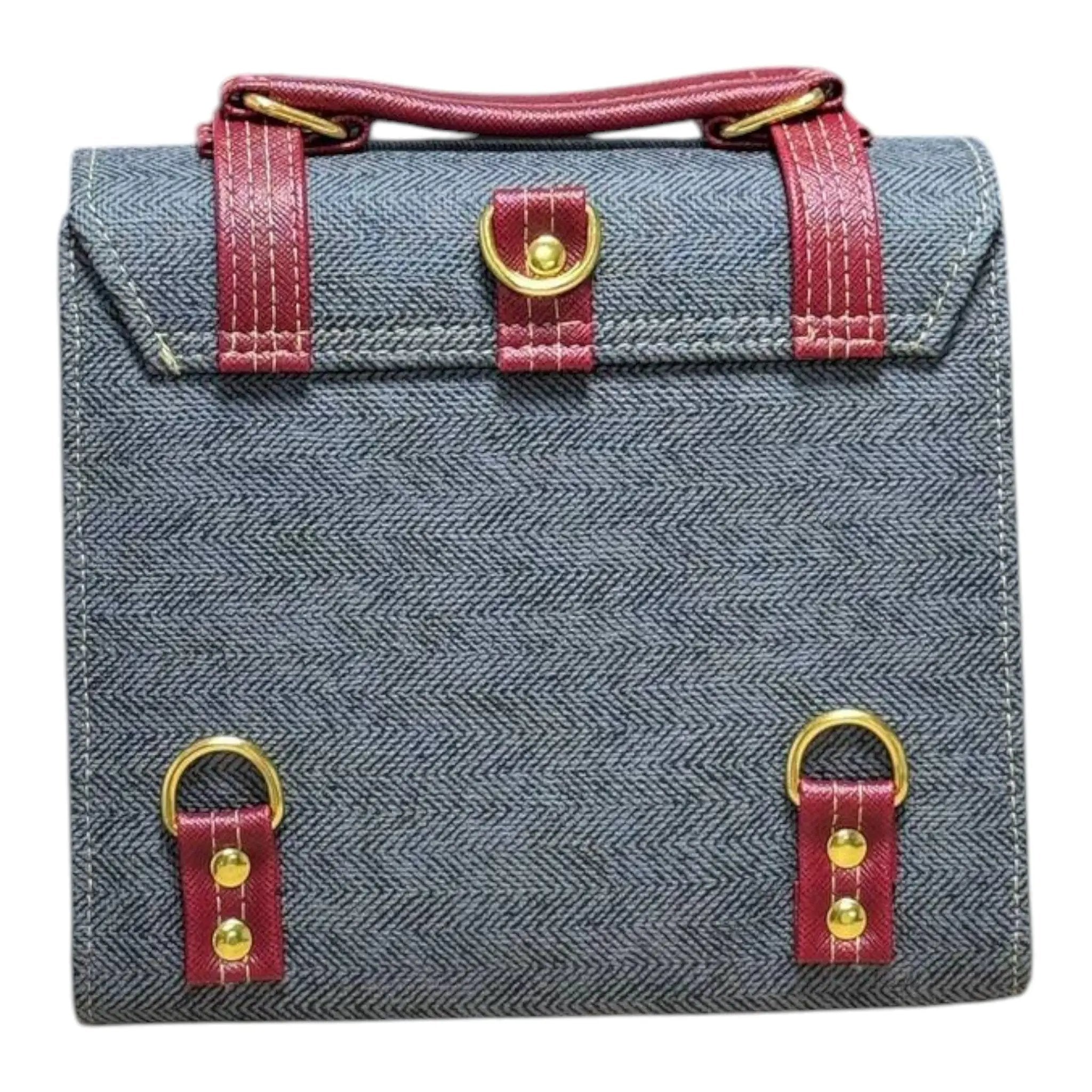 Vegan Leather Backpack – Handmade French Structured Shoulder Bag With Gold Hardware by navichi