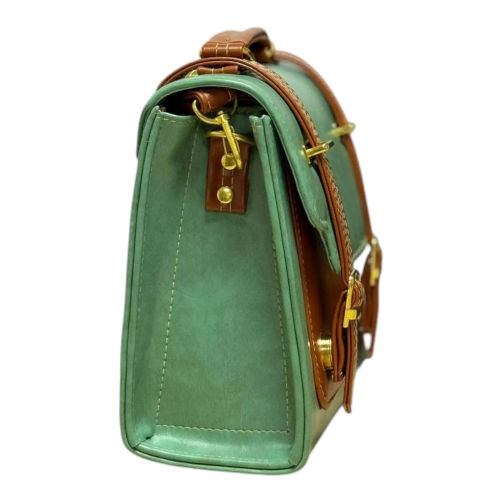 Vegan Leather Backpack – Handmade Structured French Inspired Small Bag with Adjustable Straps by navichi