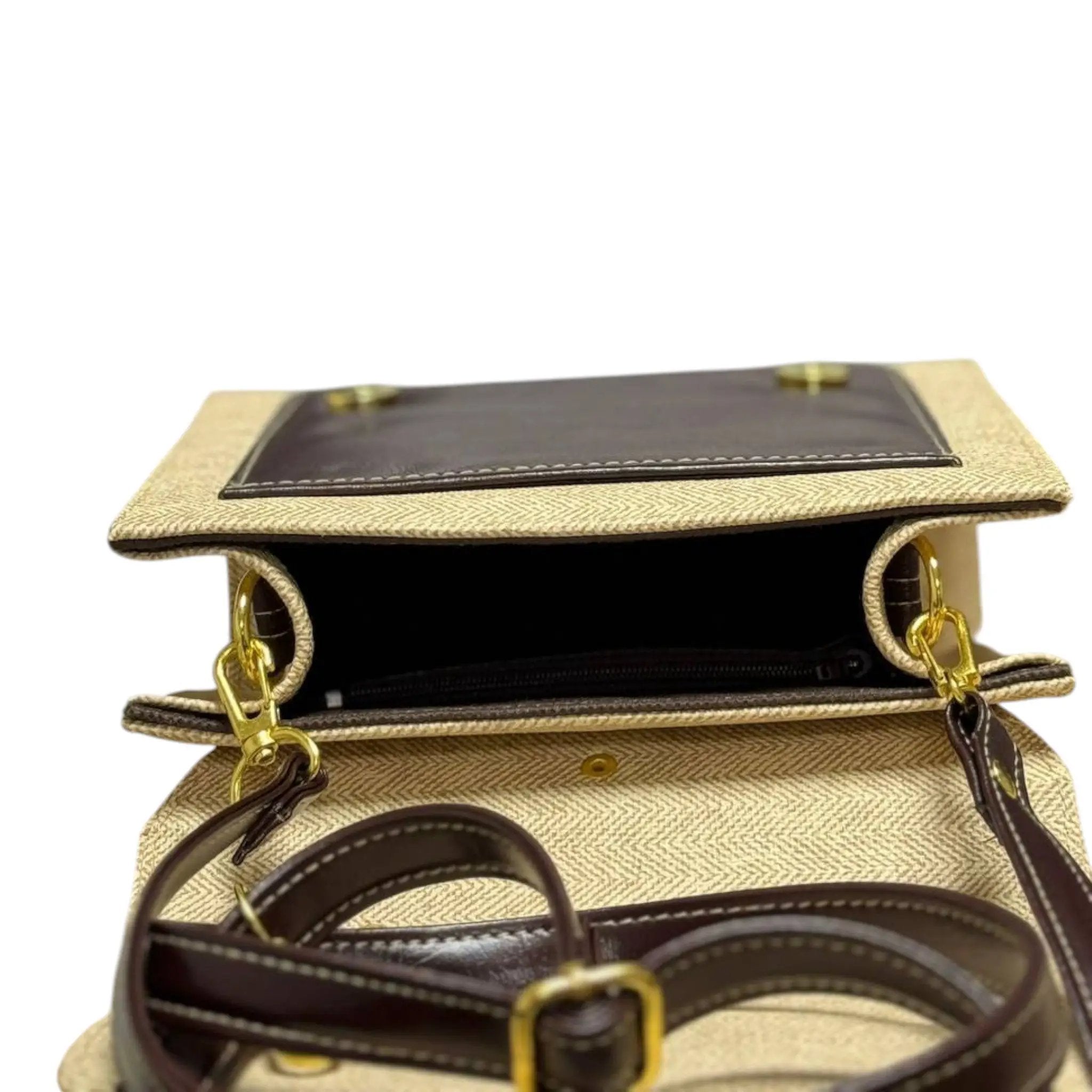 Vegan Leather Backpack – Handmade French Style Structured Mini Backpack With Adjustable Straps by navichi