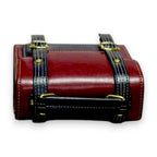 Vegan Leather Satchel – Structured Burgundy French Style Bag With Adjustable Straps by navichi