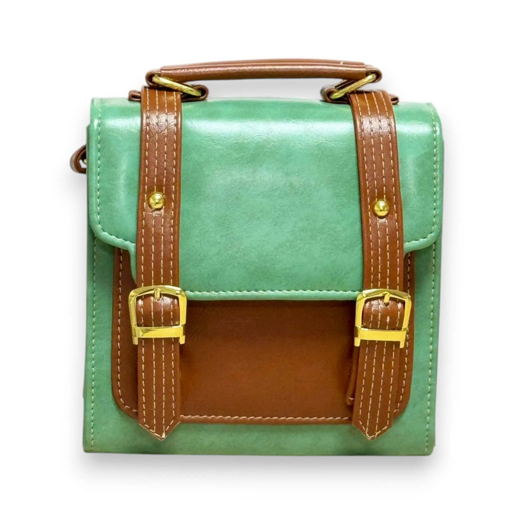Vegan Leather Satchel – Structured Handbag With Adjustable Strap | French Style Purse by navichi