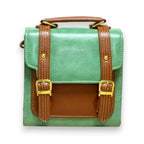 Vegan Leather Satchel – Structured Handbag With Adjustable Strap | French Style Purse by navichi