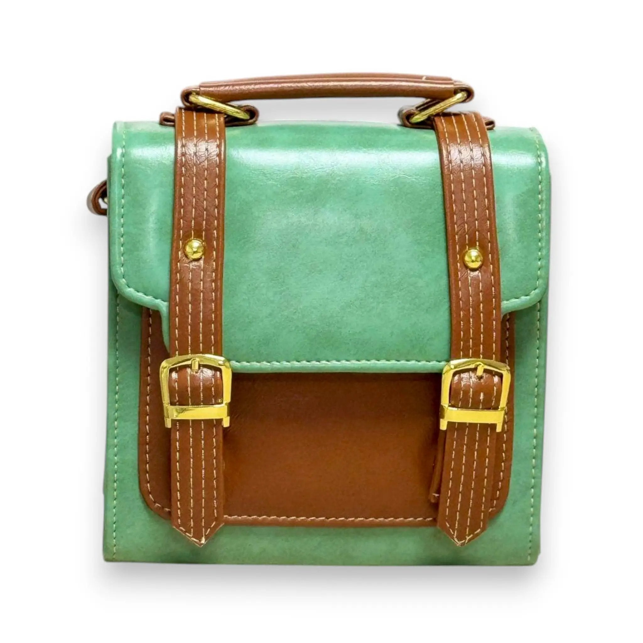Vegan Leather Satchel – Structured Handbag With Adjustable Strap | French Style Purse by navichi