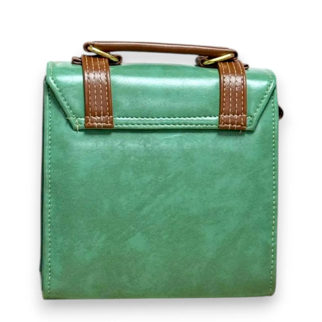 Vegan Leather Satchel – Structured Handbag With Adjustable Strap | French Style Purse by navichi