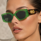 Women's Retro Oval Sunglasses Black Small Frame Fashion Brand Trendy Hot Points Sun Glasses Ladies Star Shades UV400 Eyewear by Hegichi