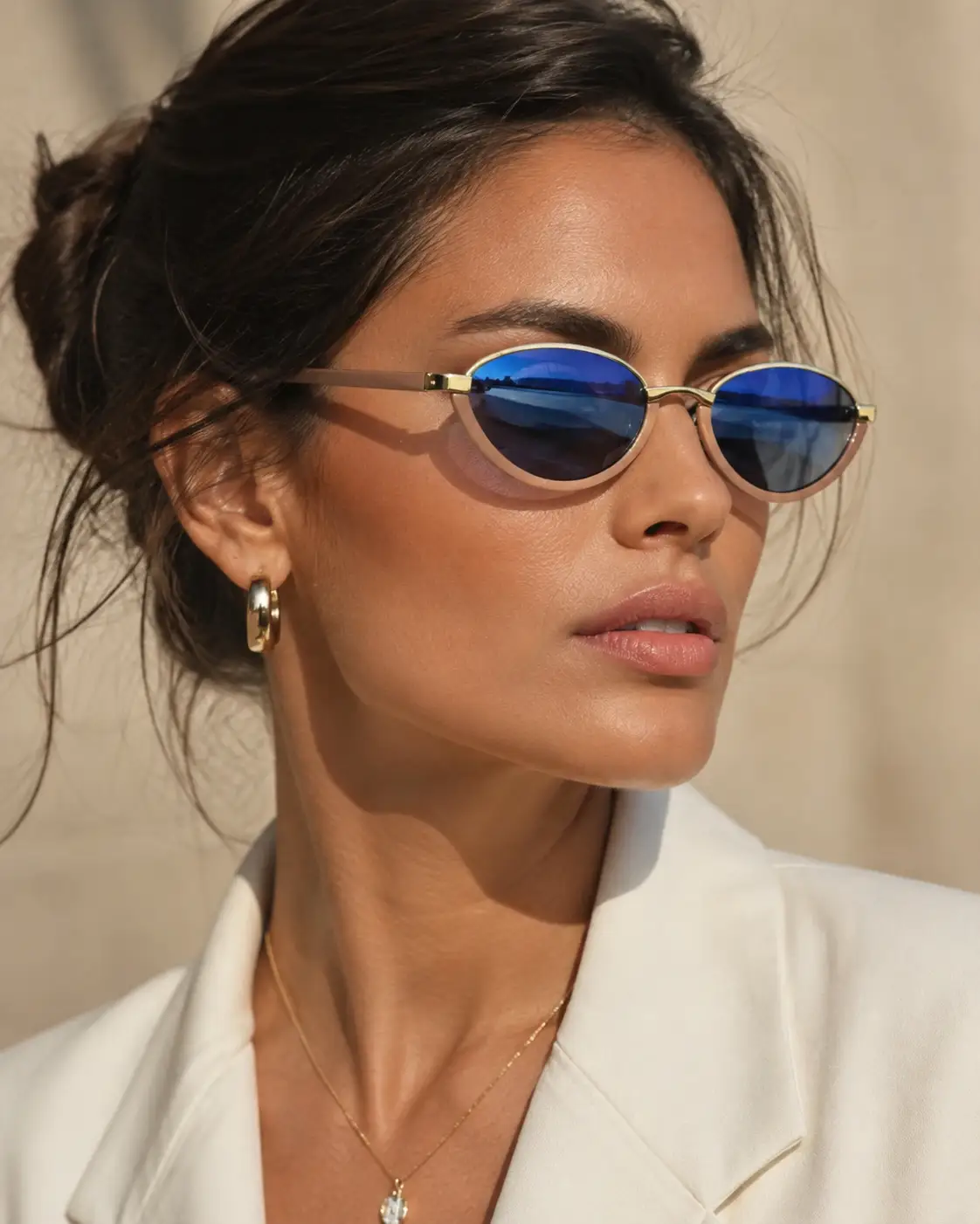 KAMMPT Oval Vintage Sunglasses Women Stylish Gradient Multi-color Casual Decor Shades 2025 New Trendy Brand Design Sun Glasses by Hegichi