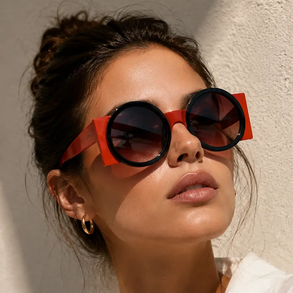 Y2K Oversized Round Sunglasses — UV400 | Hegichi by Hegichi