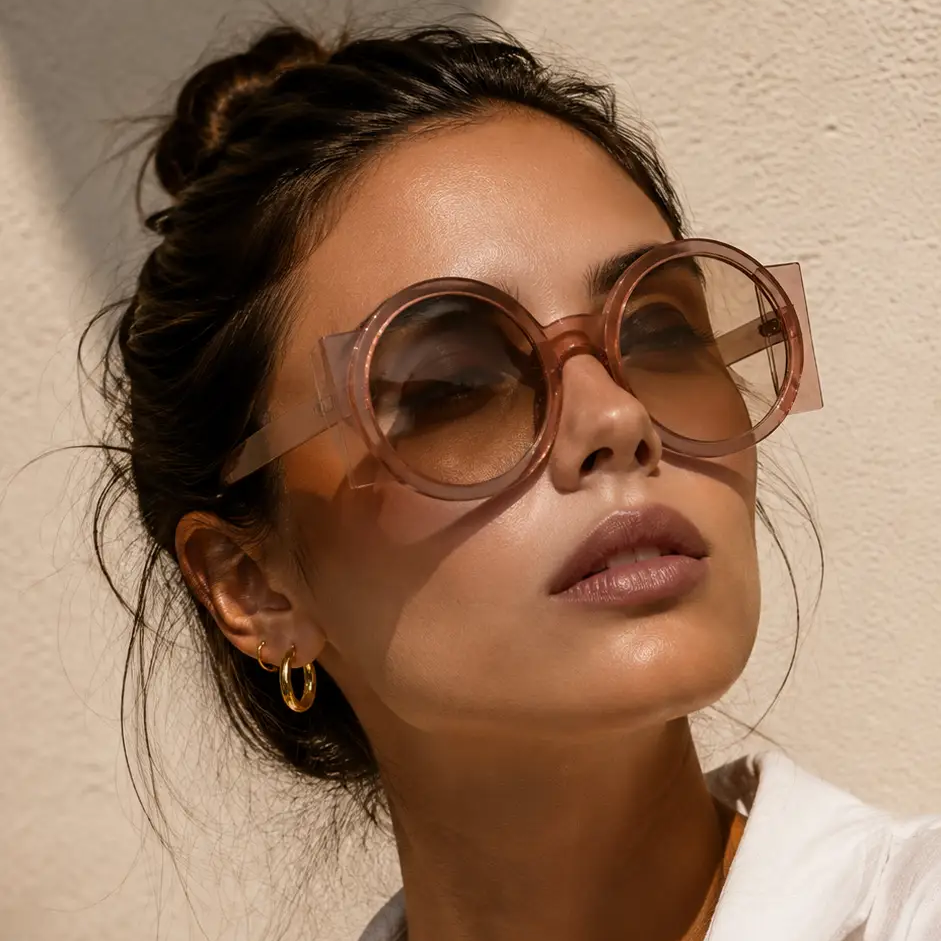 Y2K Oversized Round Sunglasses — UV400 | Hegichi by Hegichi