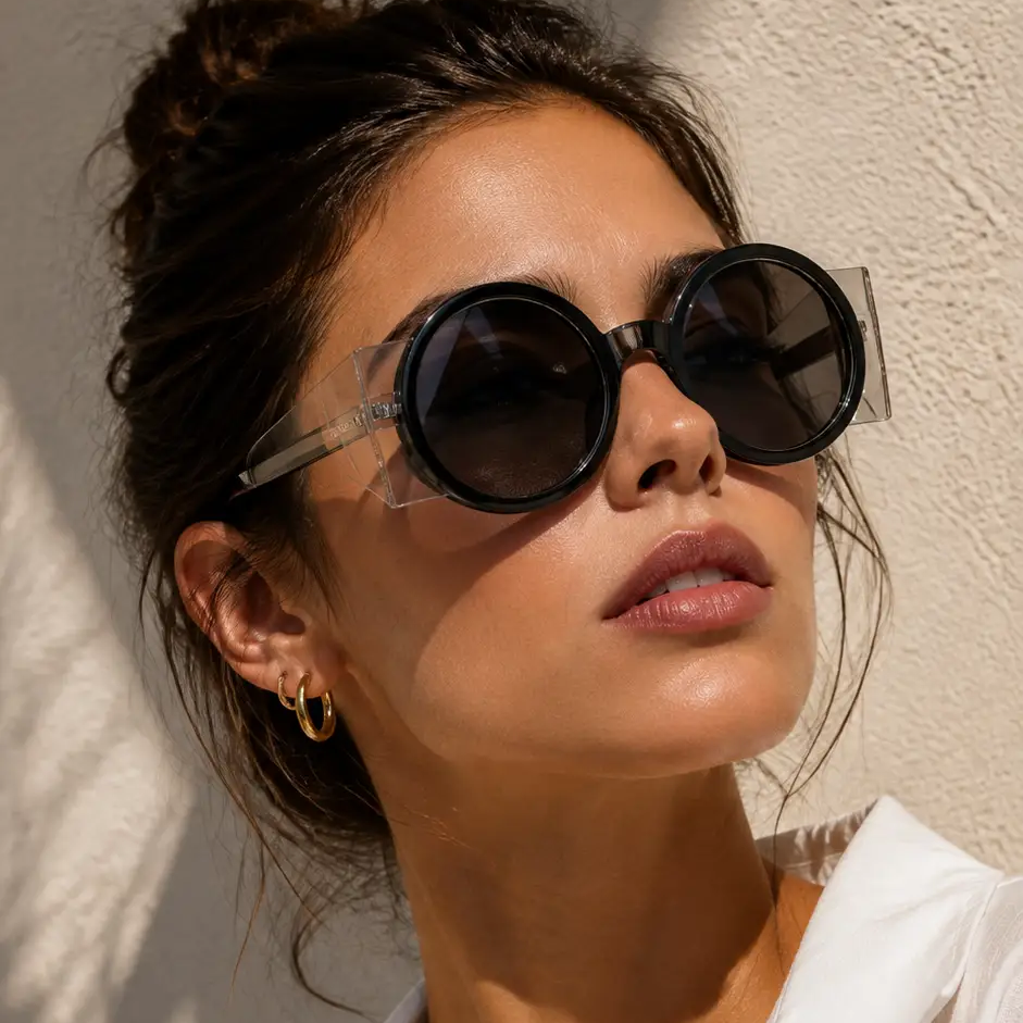 Y2K Oversized Round Sunglasses — UV400 | Hegichi by Hegichi