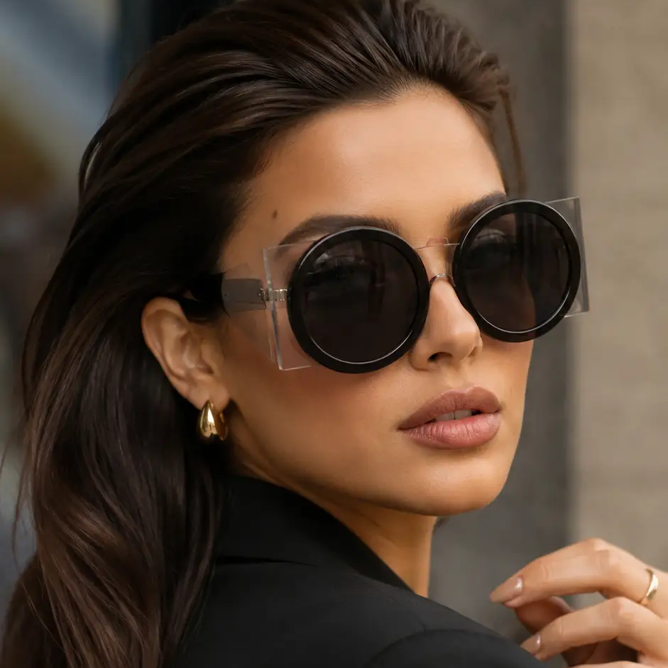 Y2K Oversized Round Sunglasses — UV400 | Hegichi by Hegichi
