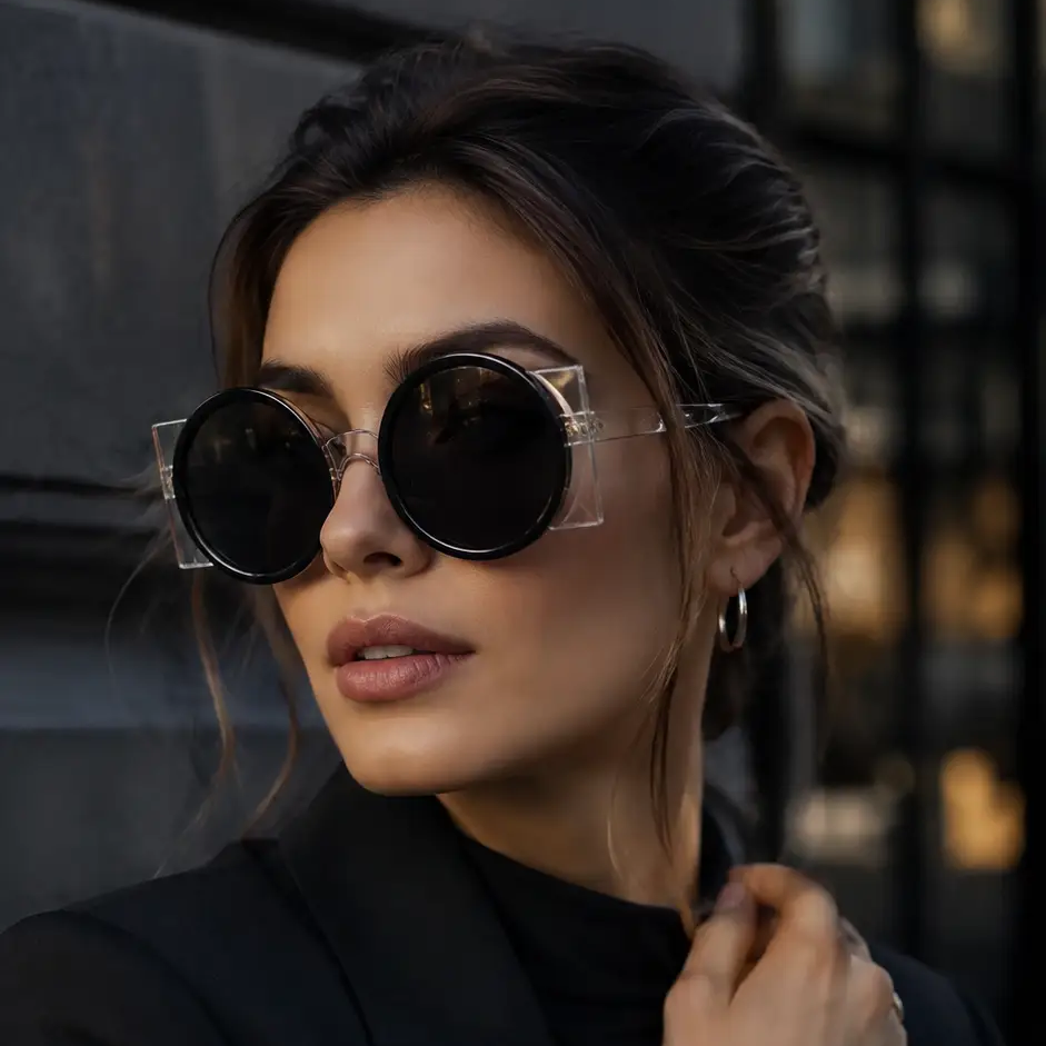 Y2K Oversized Round Sunglasses — UV400 | Hegichi by Hegichi