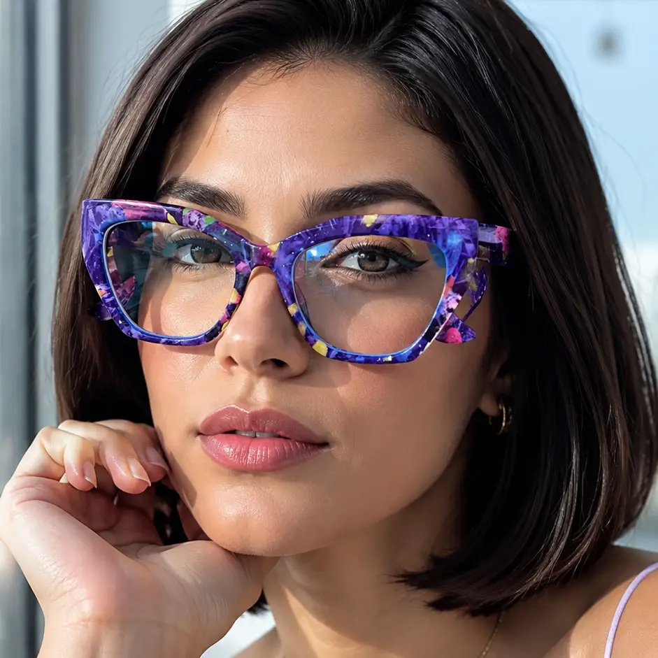 Retro Floral Cat-Eye Reading Glasses — Anti-Blue Light | Hegichi by Hegichi