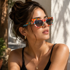 Retro Floral Cat-Eye Reading Glasses — Anti-Blue Light | Hegichi by Hegichi