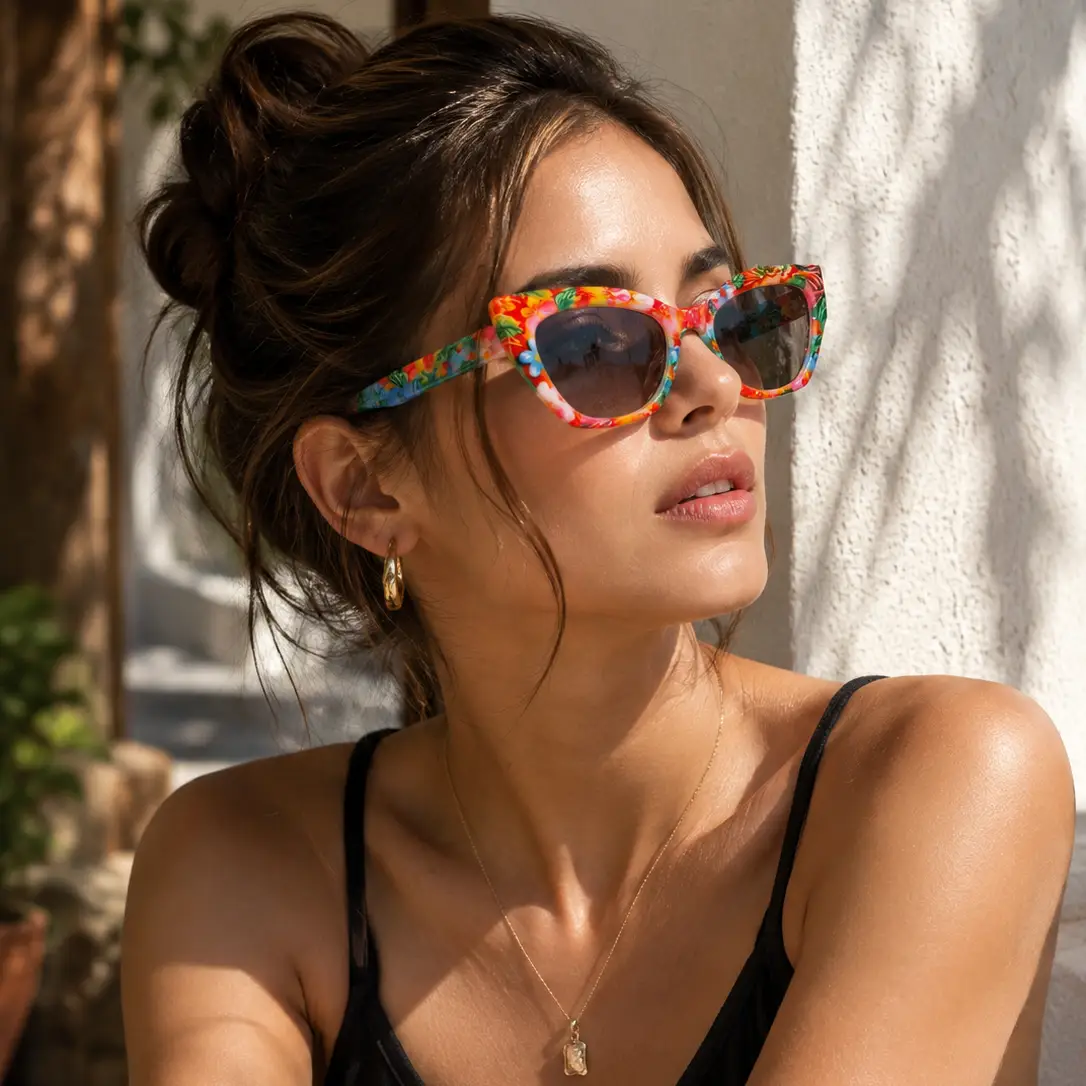 Retro Floral Cat-Eye Reading Glasses — Anti-Blue Light | Hegichi by Hegichi