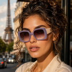 Oversized Square Sunglasses – Jelly Color Gradient UV400 by Hegichi