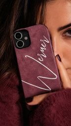 Custom Calligraphy Name Phone Case | Faux Leather | iPhone 11–17 by Hegichi