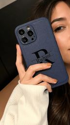 Custom Initials Name iPhone Case | Laser Engraved Leather Cover by Hegichi