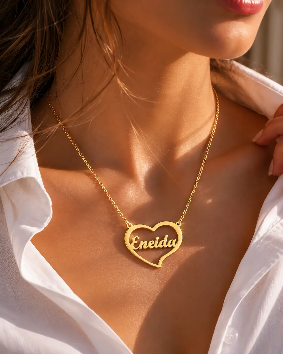 Stainless Steel Custom Name Necklace | Silver, Gold & Rose Gold Stainless Steel | Gift For Her by Hegichi
