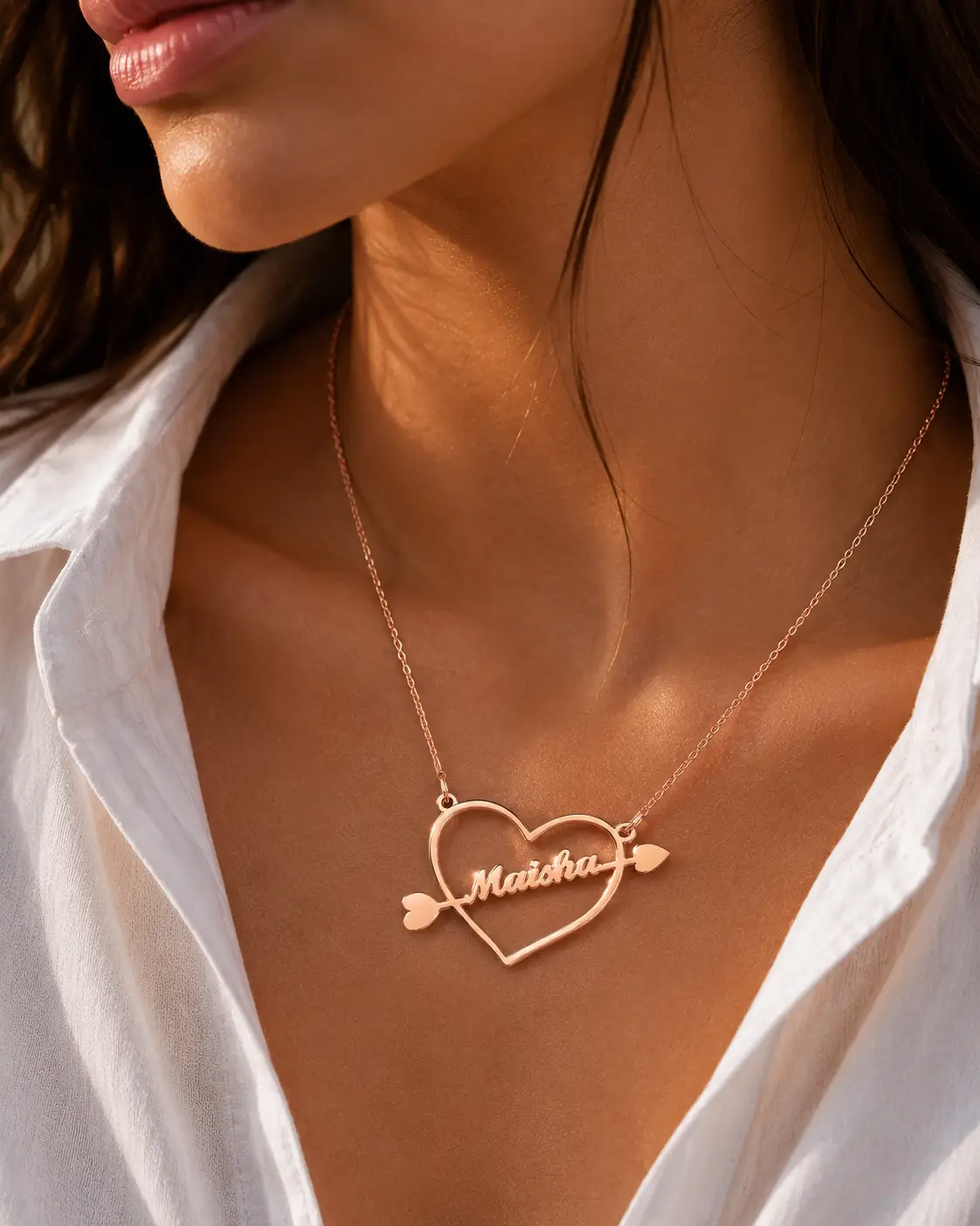 Stainless Steel Custom Name Necklace | Silver, Gold & Rose Gold Stainless Steel | Gift For Her by Hegichi