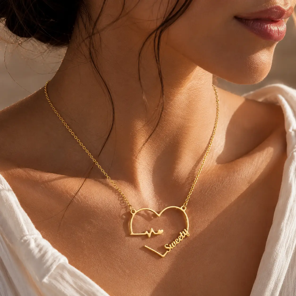 Stainless Steel Personalized Name Necklace, Perfect for a special gift by Hegichi