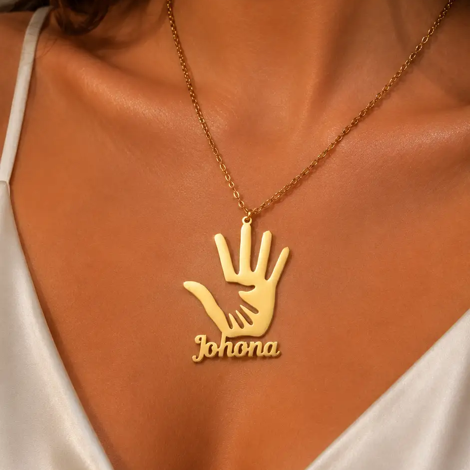 365 New Arrival Custom Name Necklace Personalized Stainless Steel Pendant Necklace for Women Mother Family Jewelry Birthday Gift by Hegichi