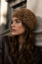 Women's Sparkling Sequined Knit Beanie – Limited Edition Y2K Collection by Hegichi