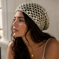Women's Sparkling Sequined Knit Beanie – Limited Edition Y2K Collection by Hegichi