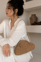 Straw Weave Crossbody Bag Luxury Collection by Hegichi
