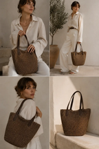 Artisan Rattan Woven Shoulder Bag Summer Bohemian Style by Hegichi