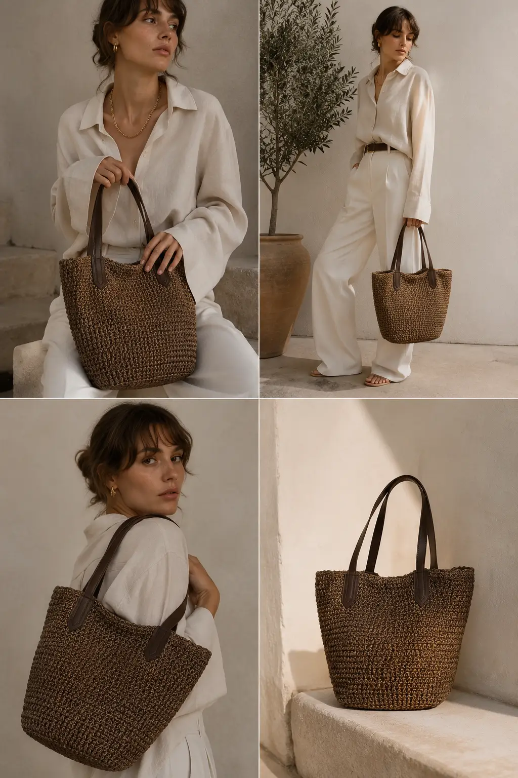 Artisan Rattan Woven Shoulder Bag Summer Bohemian Style by Hegichi