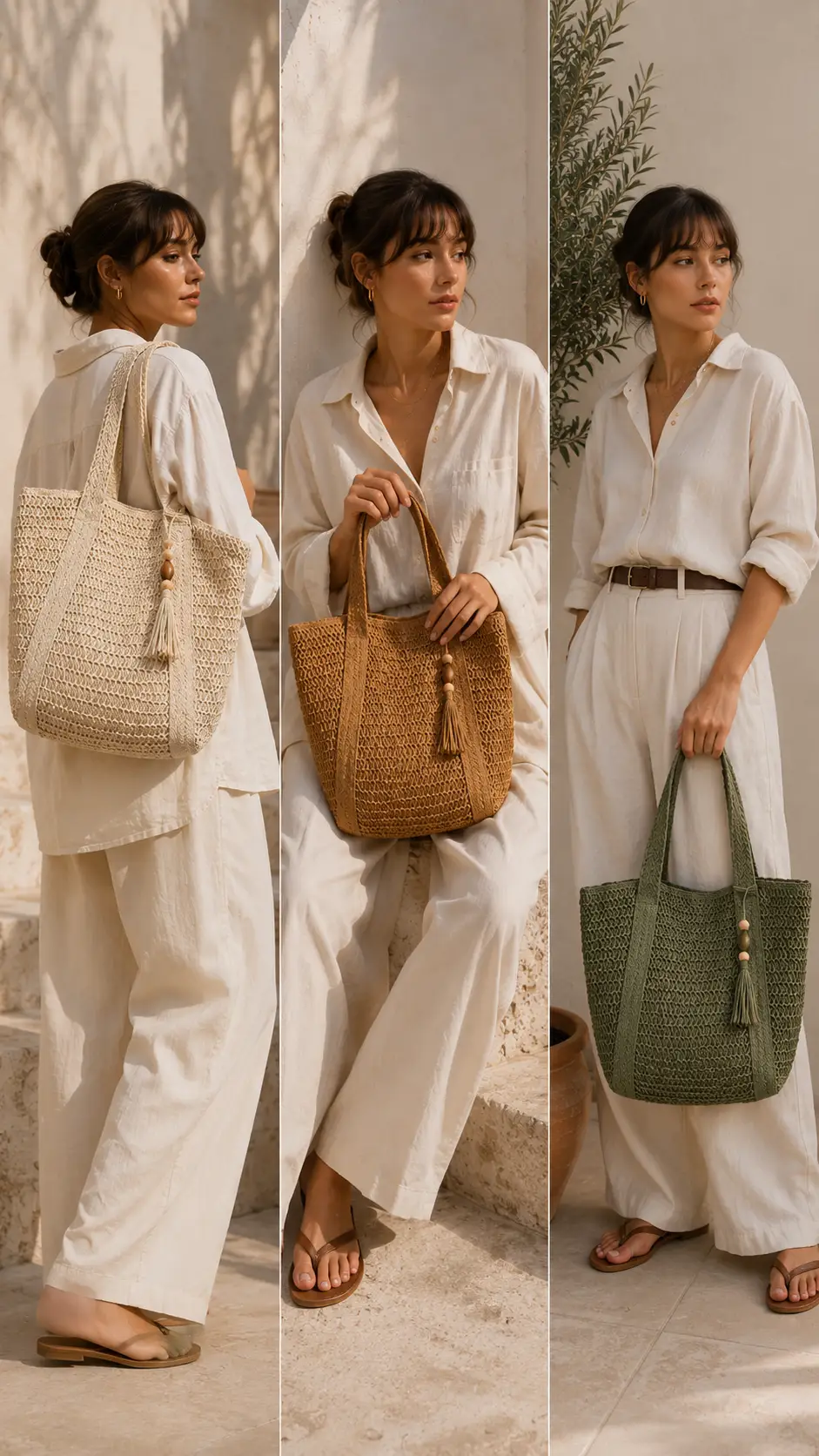 Raffia Straw Tote Bag Handwoven Exclusive Summer Collection by Hegichi
