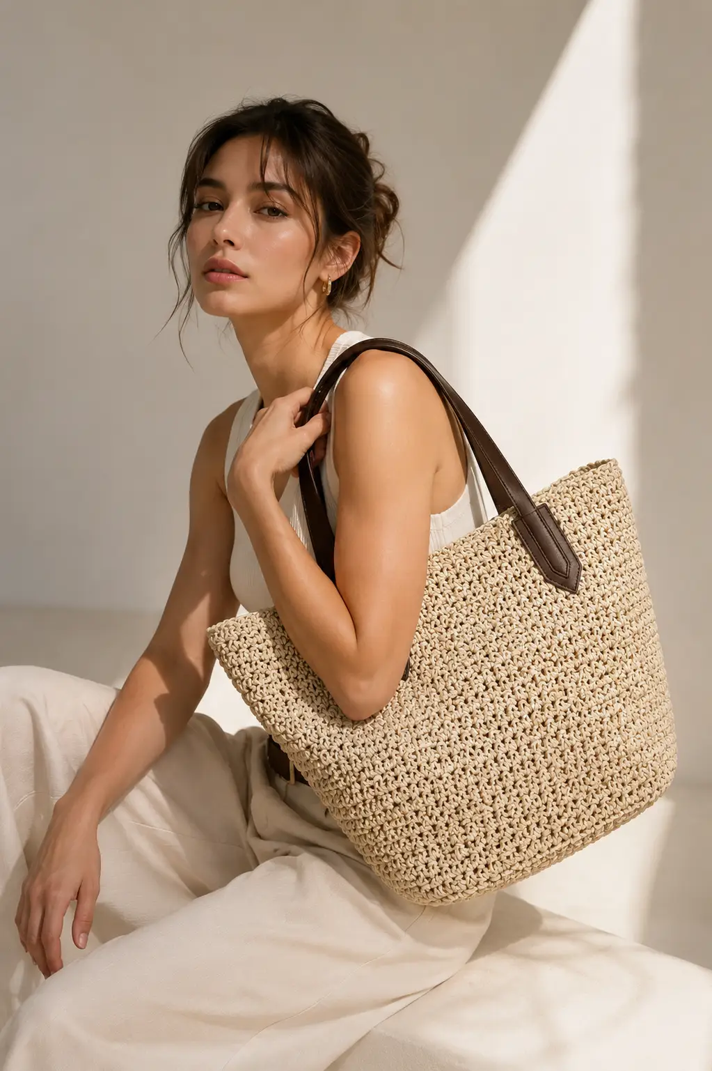 Artisan Rattan Woven Shoulder Bag Summer Bohemian Style by Hegichi