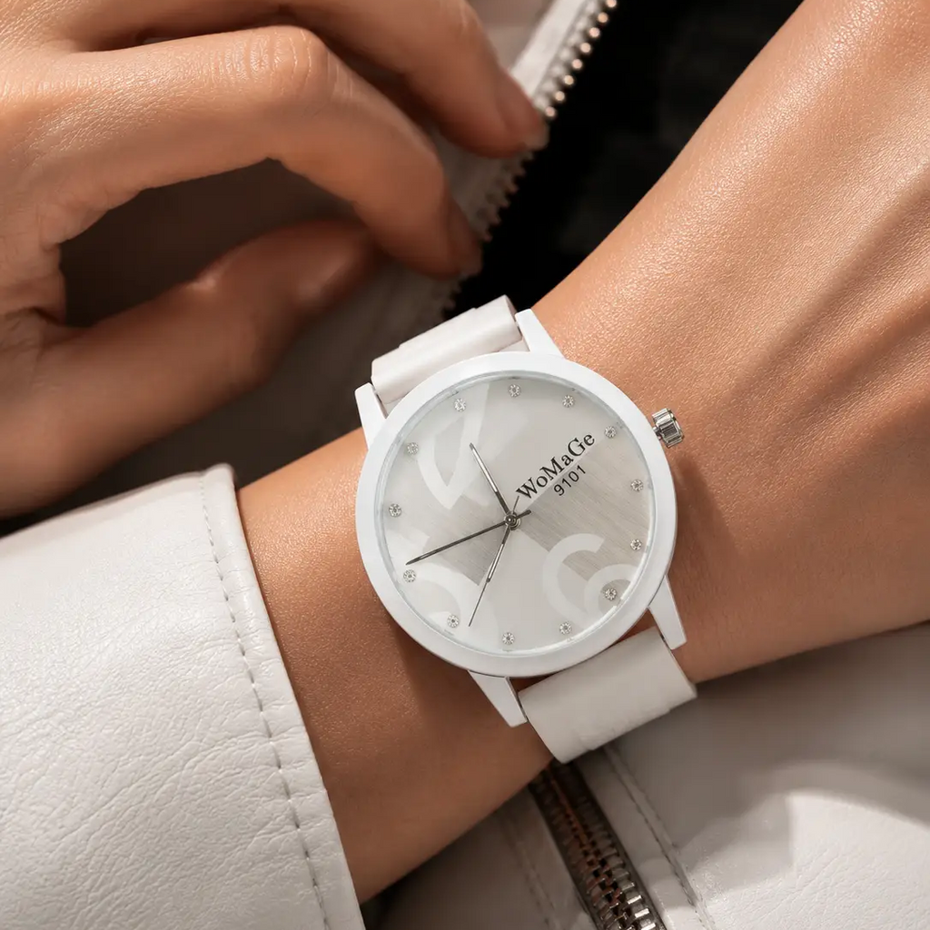 Watch Leather Collection Green Dial Elite Edition Quartz by Adornity