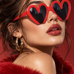 Vintage Heart-Shaped Mirrored Sunglasses by Hegichi