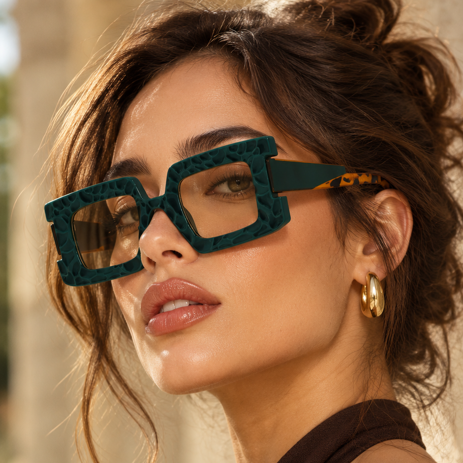 Square Polycarbonate Y2K Sunglasses In Select Style by Hegichi