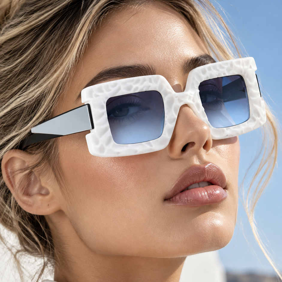 Square Polycarbonate Y2K Sunglasses In Select Style by Hegichi