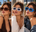 Square Polycarbonate Y2K Sunglasses In Select Style by Hegichi