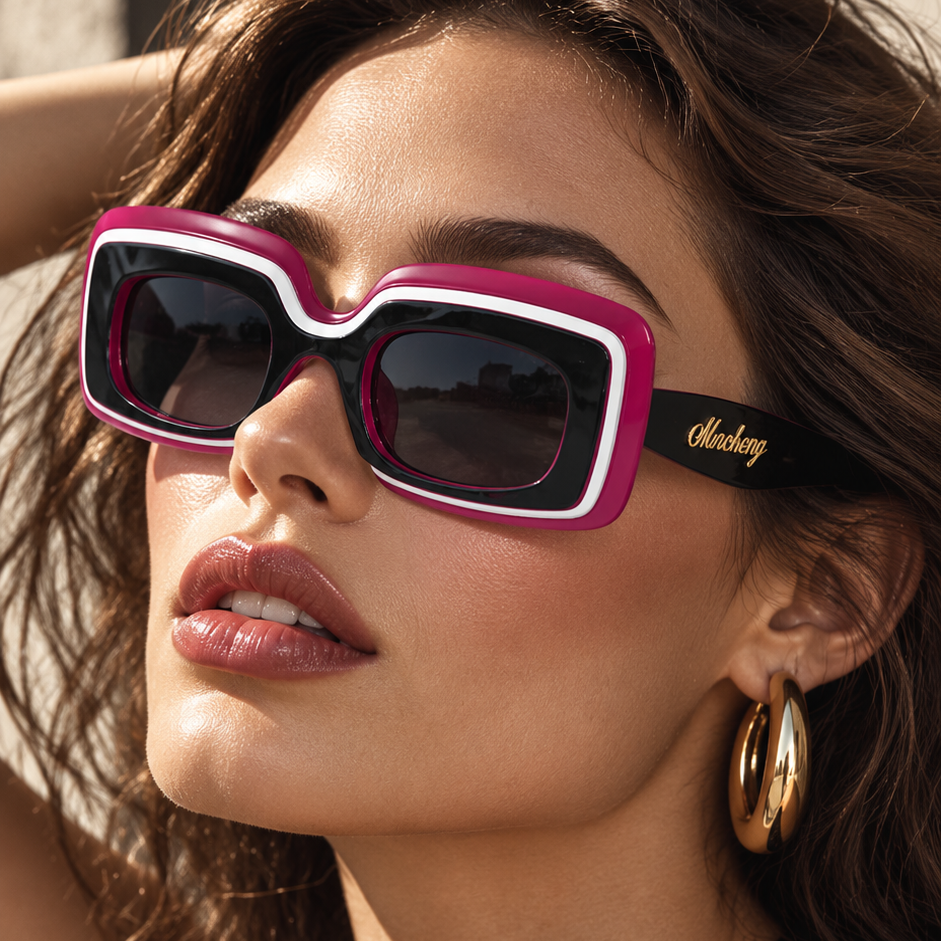 Refined Polycarbonate Square Sunglasses In Select Style by Hegichi