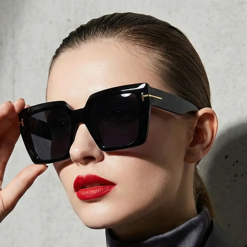 Chic Square Frame Sunglasses – Gradient Lenses UV400 by Adornity