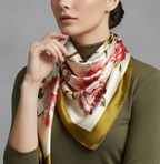 Elegant Silk Square Scarf – Satin 90x90 cm by Adornity