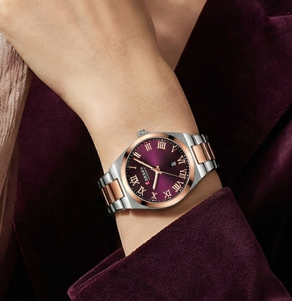 Women Stainless Steel Watch - Waterproof Analog Bracelet With Date Display by Adornity