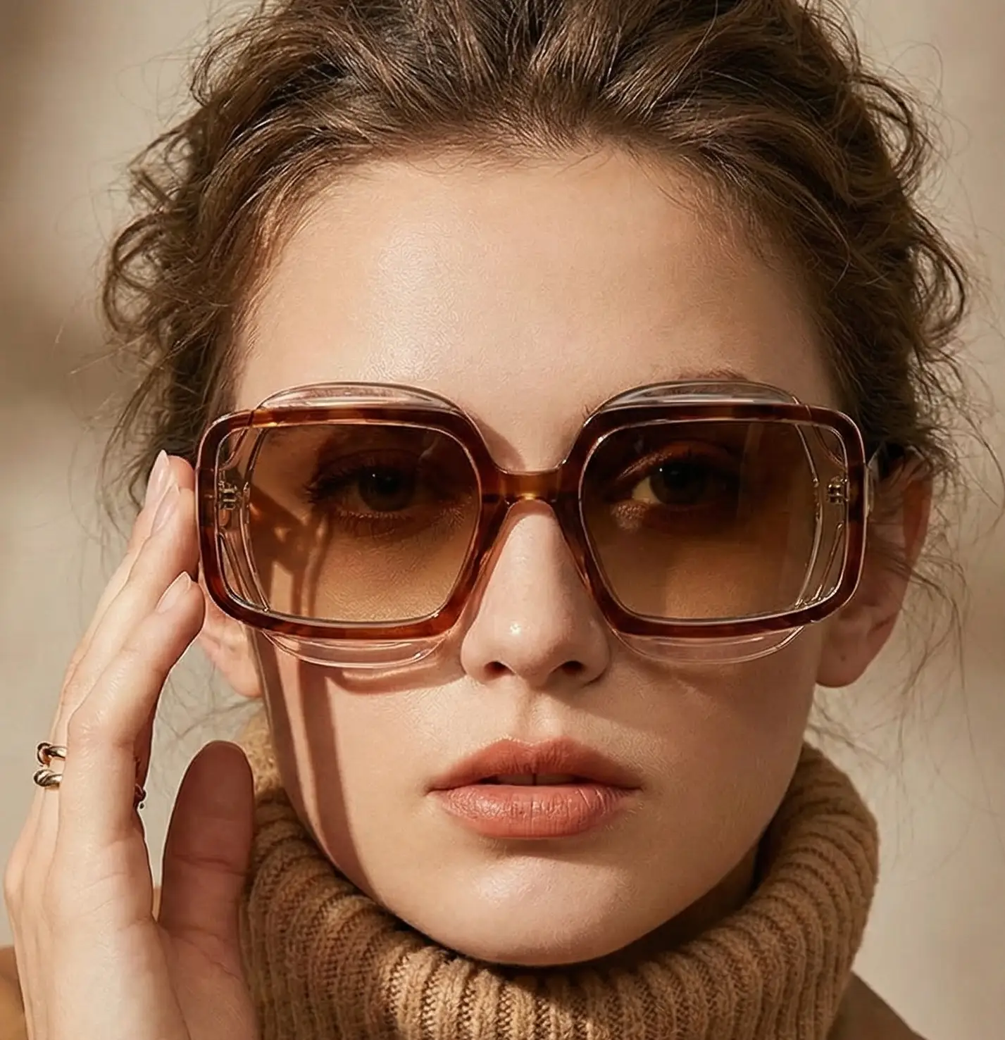 Geometric Square Sunglasses – Color Block UV400 by Adornity