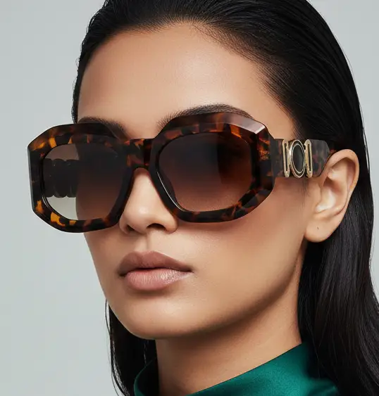 Oversized Rectangle Sunglasses – Vintage Frame by Adornity