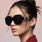 Oversized Rectangle Sunglasses – Vintage Frame by Adornity